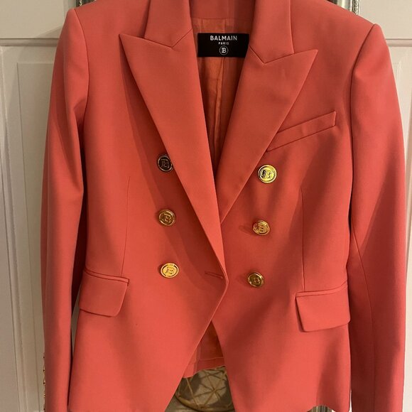 Balmain pink 6-Buttons double-breasted blazer Size 8